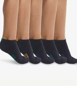 Lot de 5 paires de socquettes enfant en coton Bleu Marine Écodim