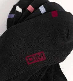 Lot de 5 paires de socquettes femme en coton Noir à pastilles EcoDim