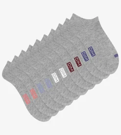 Lot de 5 paires de socquettes femme en coton Gris Clair EcoDim