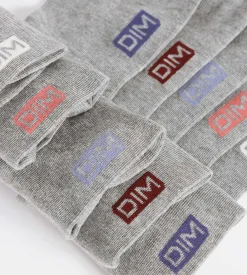 Lot de 5 paires de socquettes femme en coton Gris Clair EcoDim