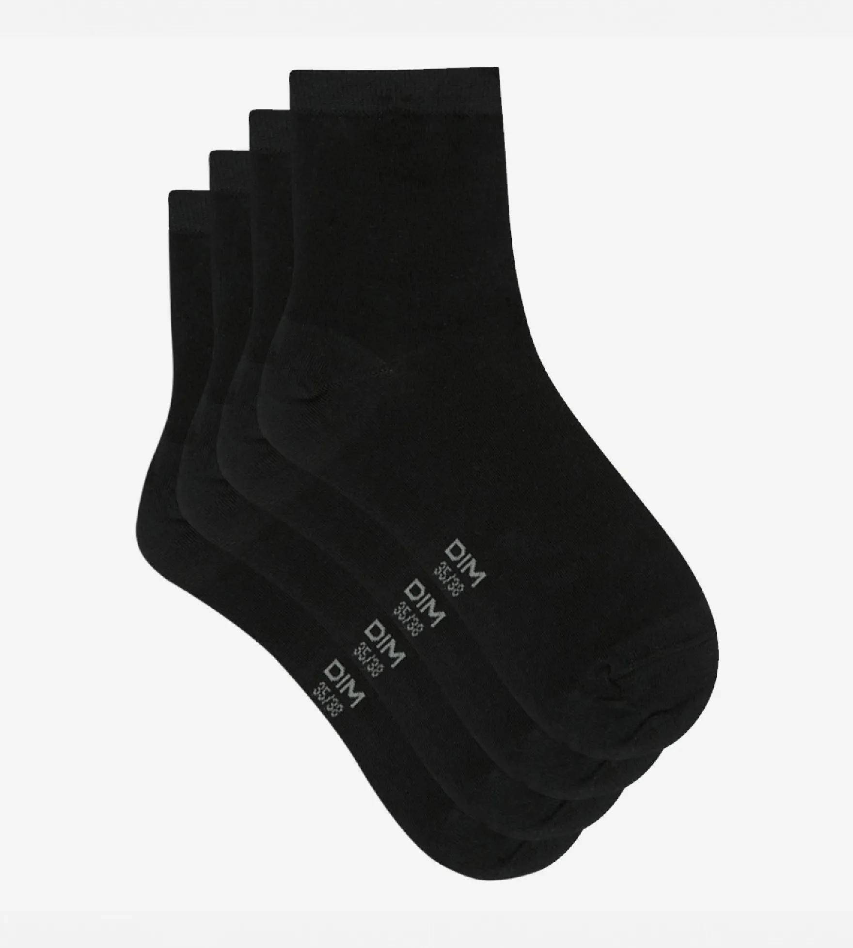 Lot de 2 paires de socquettes noires Femme