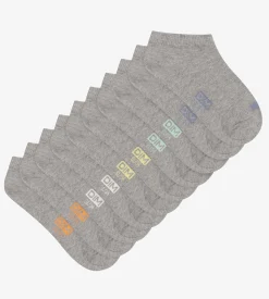 Lot de 5 paires de socquettes unisexes coton Gris à vignettes EcoDim
