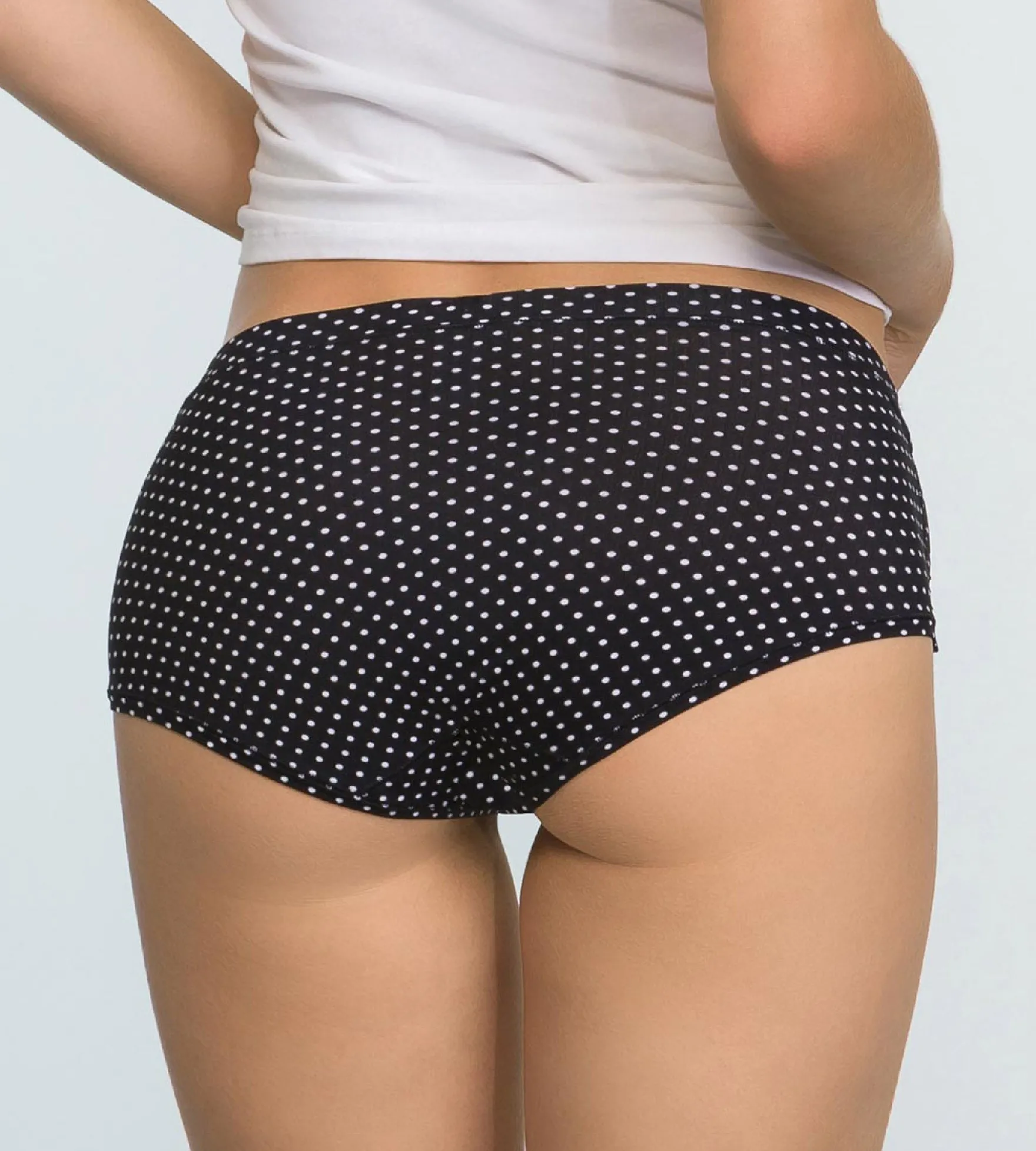 Lot de 2 Shortys Femme Noir Pois et Noir pour femme Body Mouv