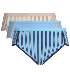 Lot de 3 shortys à élastique fantaisie bleu pétale Dim x Ines de la Fressange