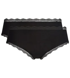 Lot de 2 shortys noir Daily Coton Dentelle