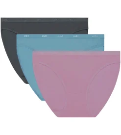 Lot de 3 slips femme Bleu, Violet, Gris Les Pockets Ecodim