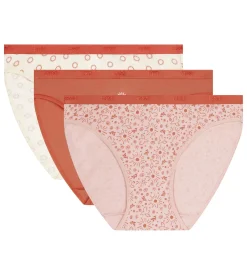 Lot de 3 slips femme coton stretch motif soleil Les Pockets