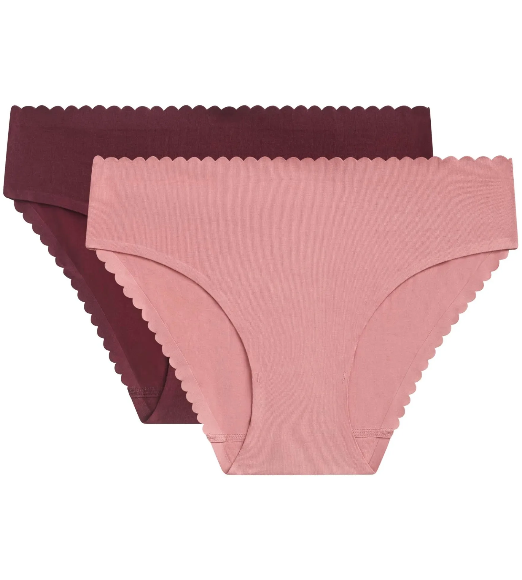 Lot de 2 slips femme en coton stretch Rose et Ruby Body Touch Easy
