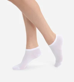 Lot de 2 socquettes invisibles blanches Light Coton Femme
