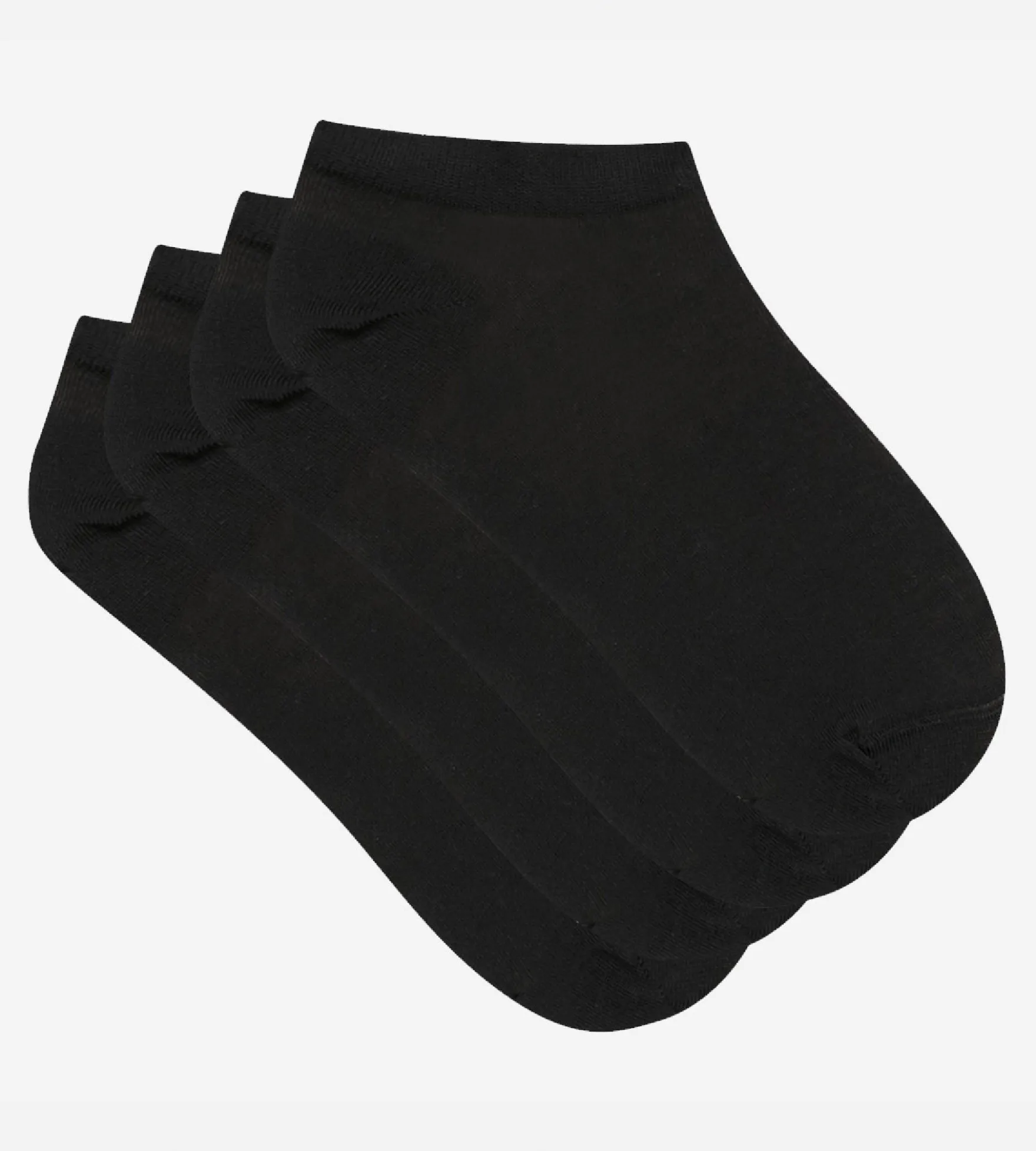 Lot de 2 socquettes invisibles noires Light Coton Femme