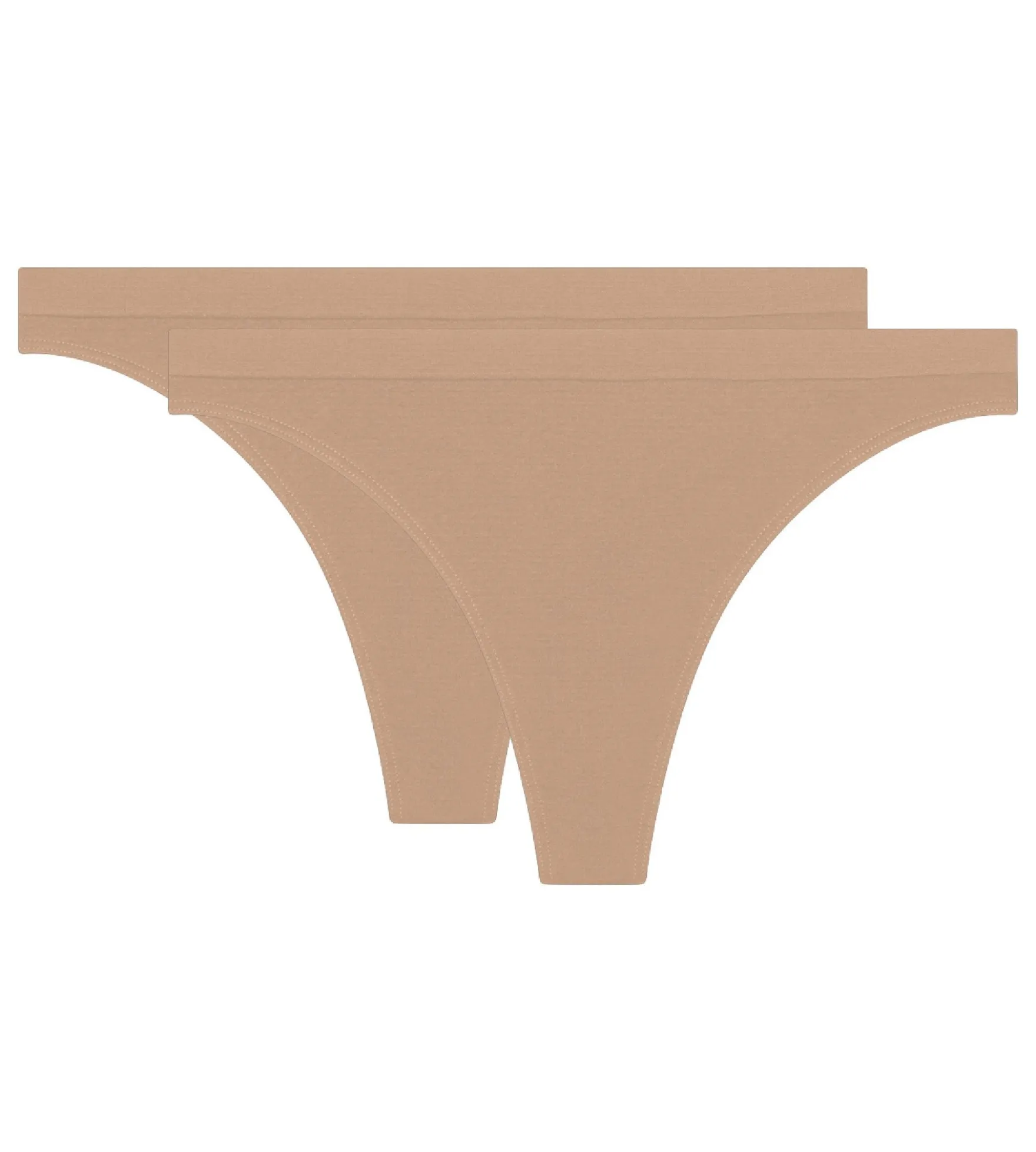 Lot de 2 strings New Skin pour Femme en microfibre
