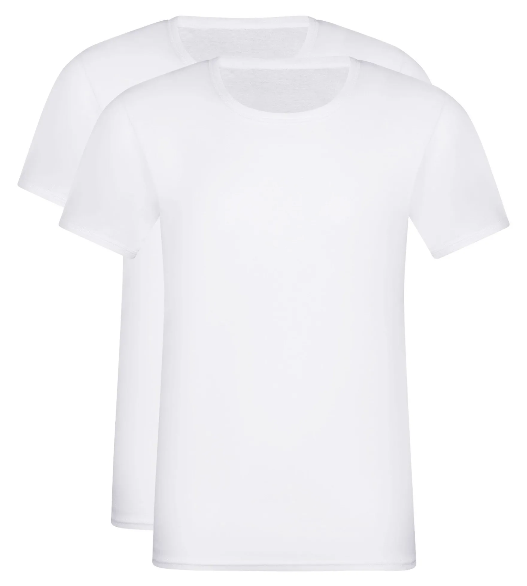 Lot de 2 t-shirts homme en coton Blanc à col rond EcoDim