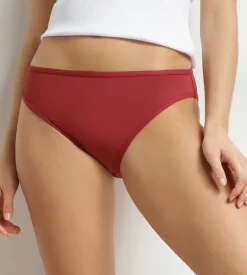 Maillot de bain menstruel slip Rouge flux léger à moyen Dim Protect
