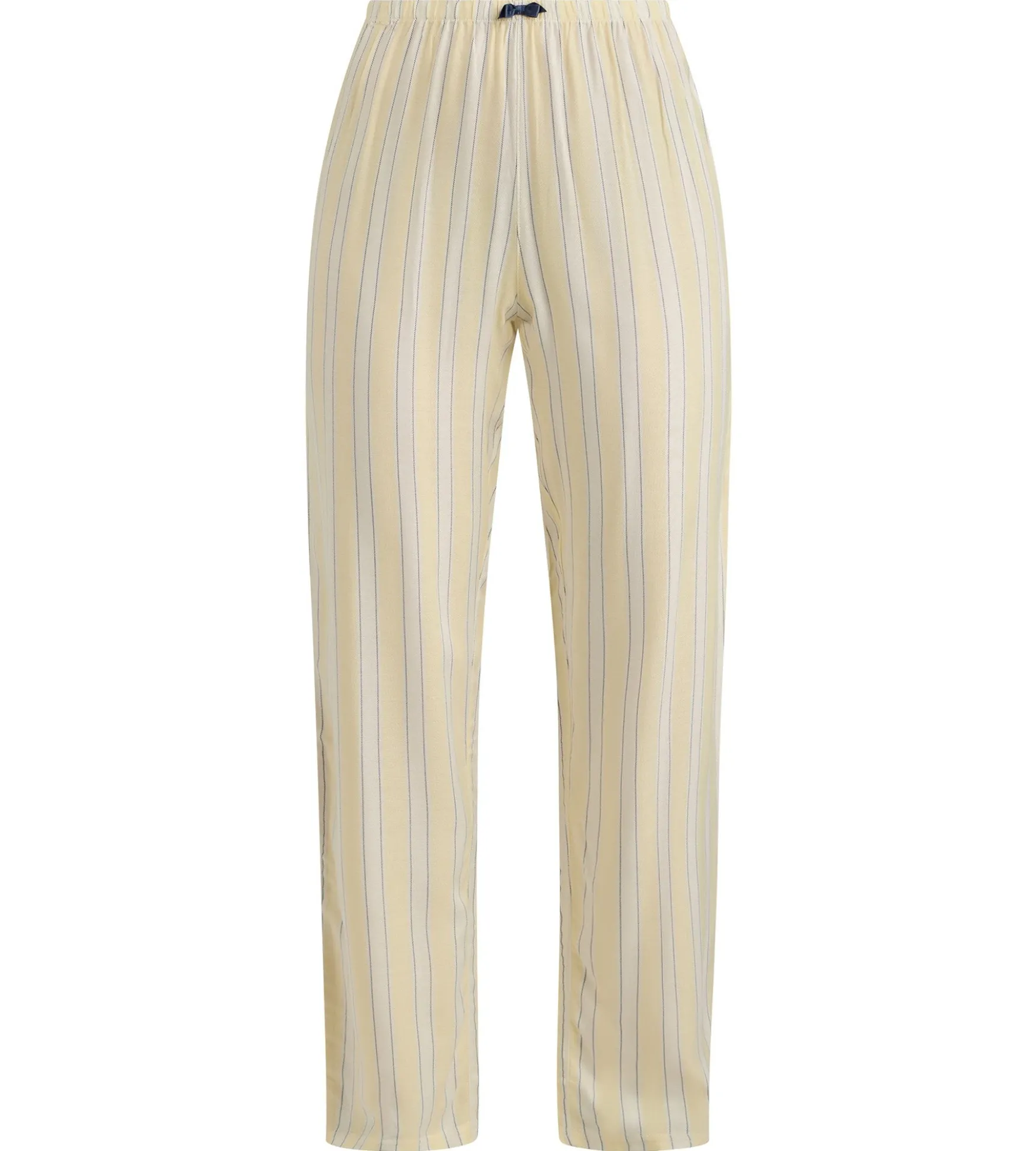Pantalon de pyjama twill rayé écru jaune Slow Days Fresh Vibes
