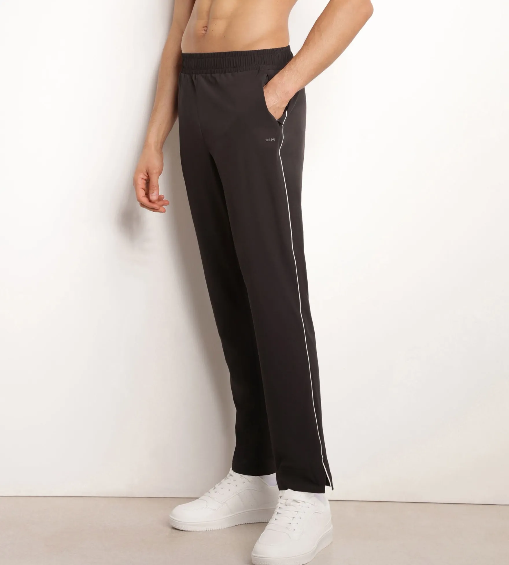Pantalon de sport chino pour homme en jersey stretch Noir Dim Move