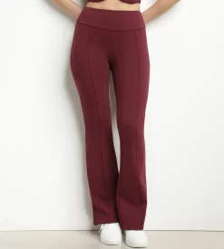 Pantalon de sport évasé pour femme en jersey souple Bordeaux Dim Move