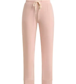 Pantalon droit en viscose élastique rose Soft Blush
