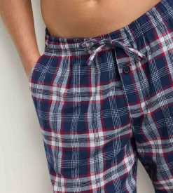 Pantalon long homme tartan bleu Dim Flannel