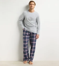 Pantalon long homme tartan bleu Dim Flannel