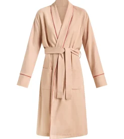 Peignoir flanelle soie beige DIM x Ines de la Fressange