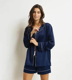 Short de pyjama femme Bleu Minuit Don’t Disturb