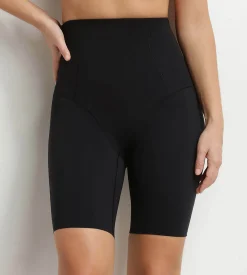 Shorty long gainant femme en microfibre Noir Dim Silhouette Contour