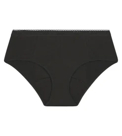 Shorty menstruel coton bio Noir Flux très abondant Dim Protect