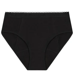 Shorty menstruel coton bio Noir Flux très abondant Dim Protect