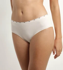 Slip femme en coton modal Beige à fine ceinture Dim Icons Essentiel
