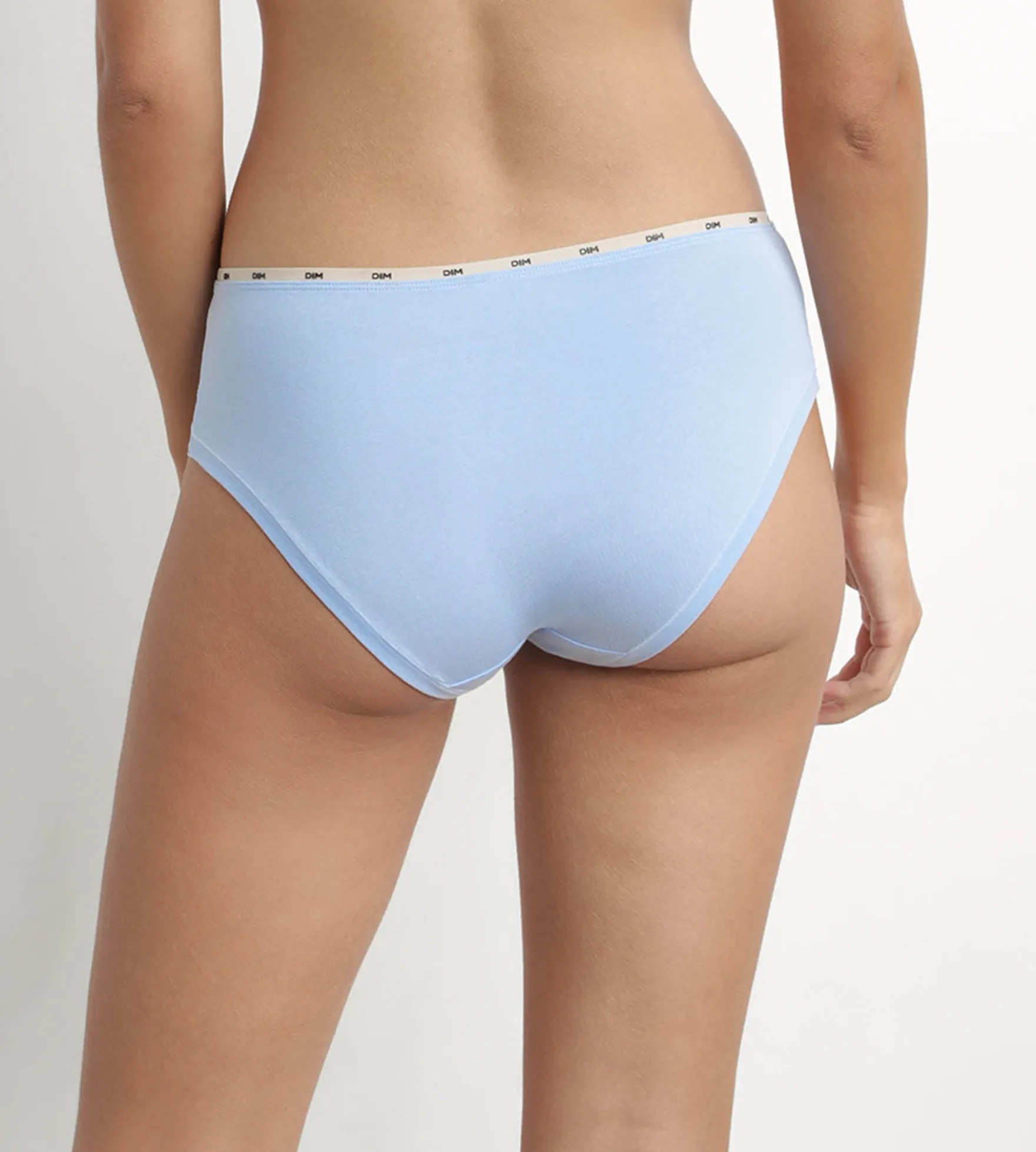 Slip femme en coton modal Bleu à fine ceinture Dim Icons Essentiel