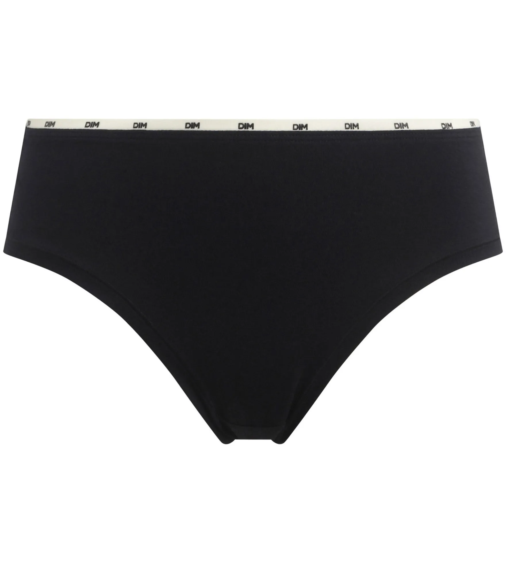 Slip femme en coton modal Noir à galon Beige Dim Icons Essentiel