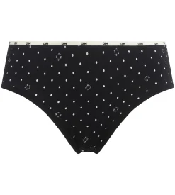 Slip femme en coton modal Noir à motif logo Dim Icons Essentiel