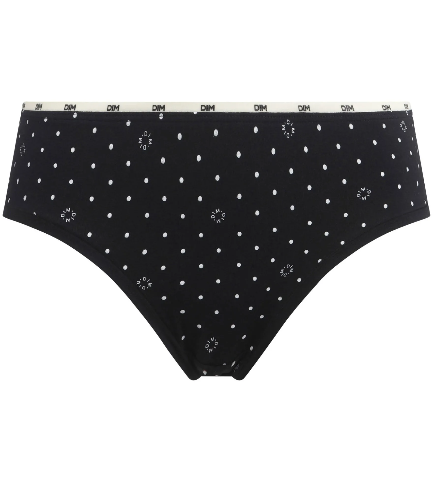 Slip femme en coton modal Noir à motif logo Dim Icons Essentiel