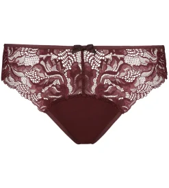 Slip femme en dentelle et microfibre Rubis Foncé Generous Essentiel