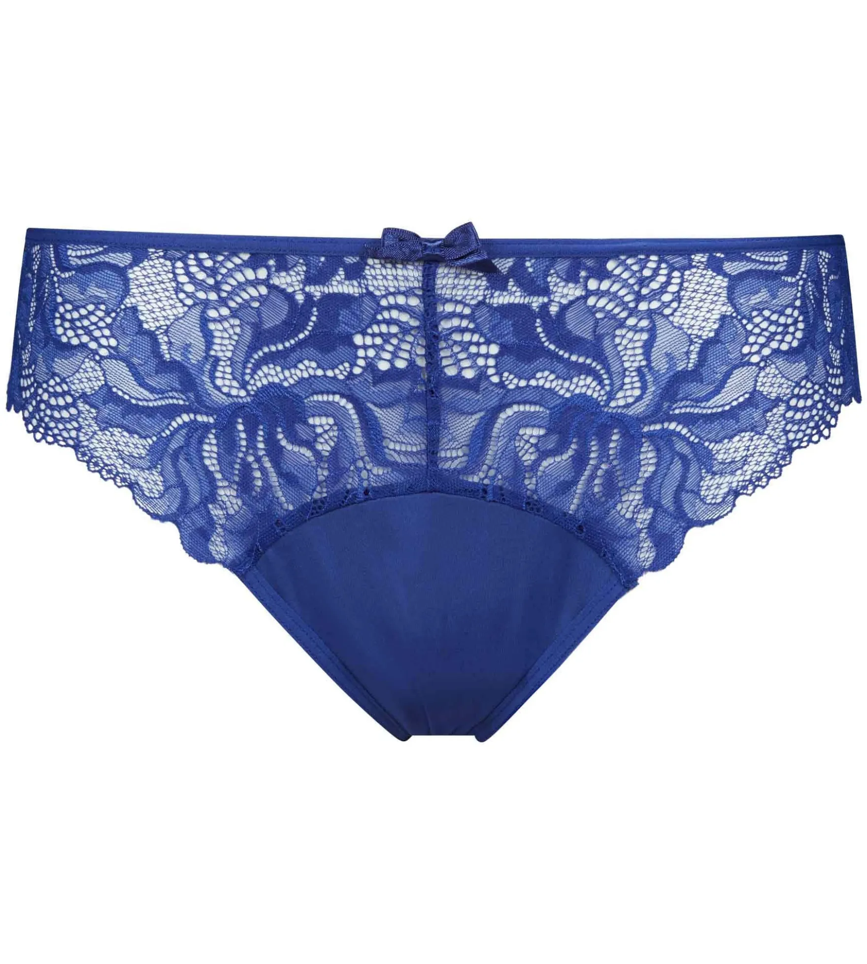 Slip femme en dentelle et microfibre Bleu Stella Generous Essentiel
