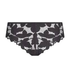 Slip femme en dentelle à grosses fleurs Gris Granit Dim Lacy