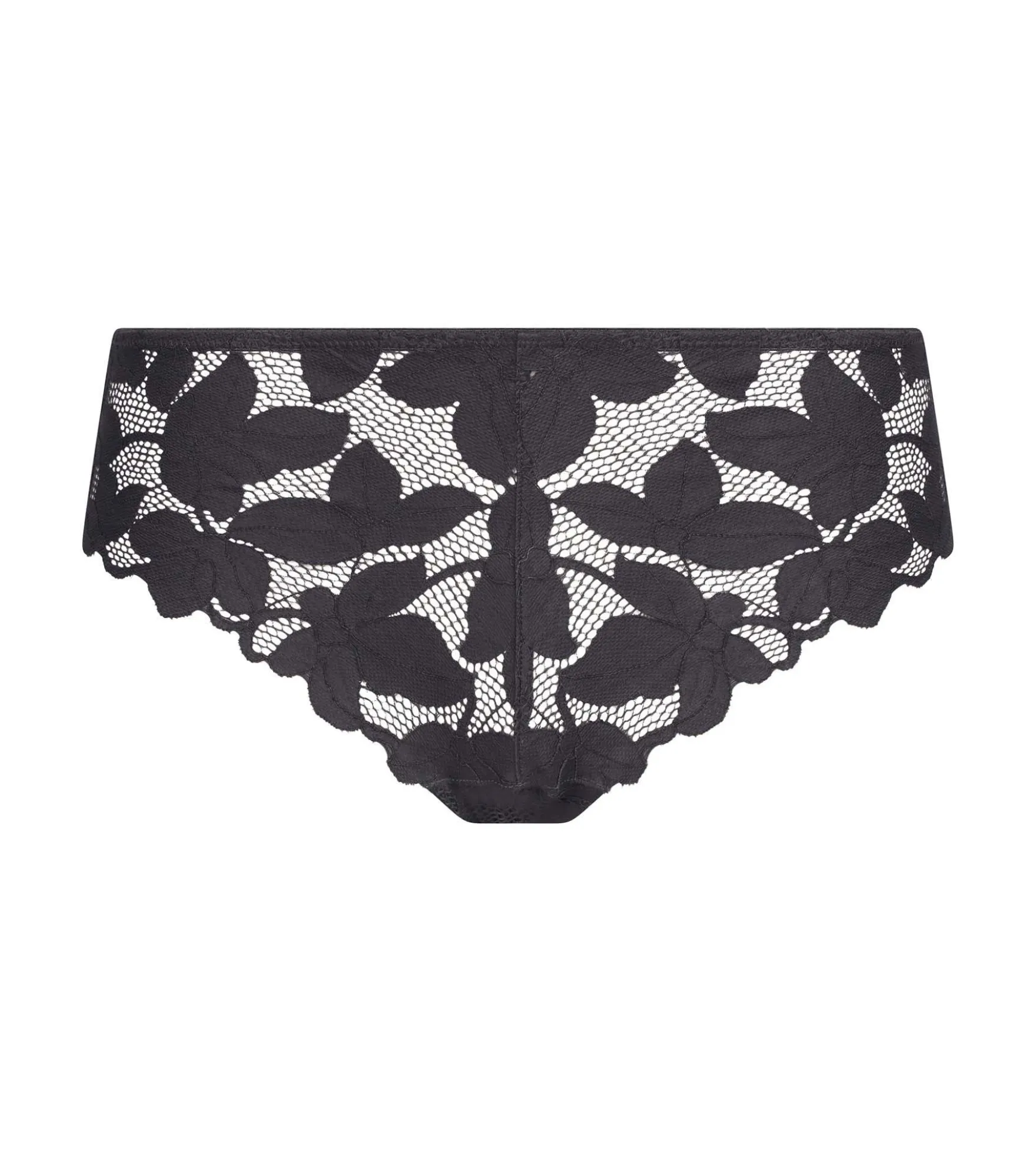 Slip femme en dentelle à grosses fleurs Gris Granit Dim Lacy