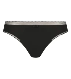 Slip femme en microfibre et tulle Noir Dim Daily Confort