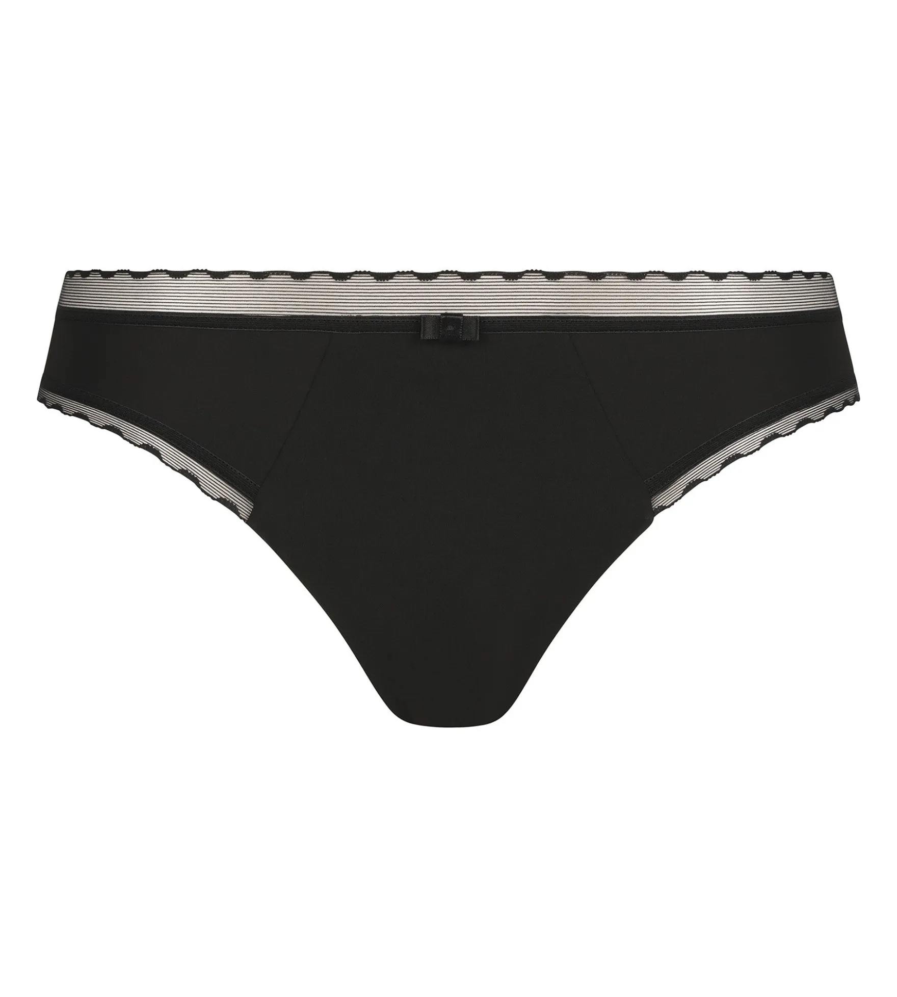 Slip femme en microfibre et tulle Noir Dim Daily Confort