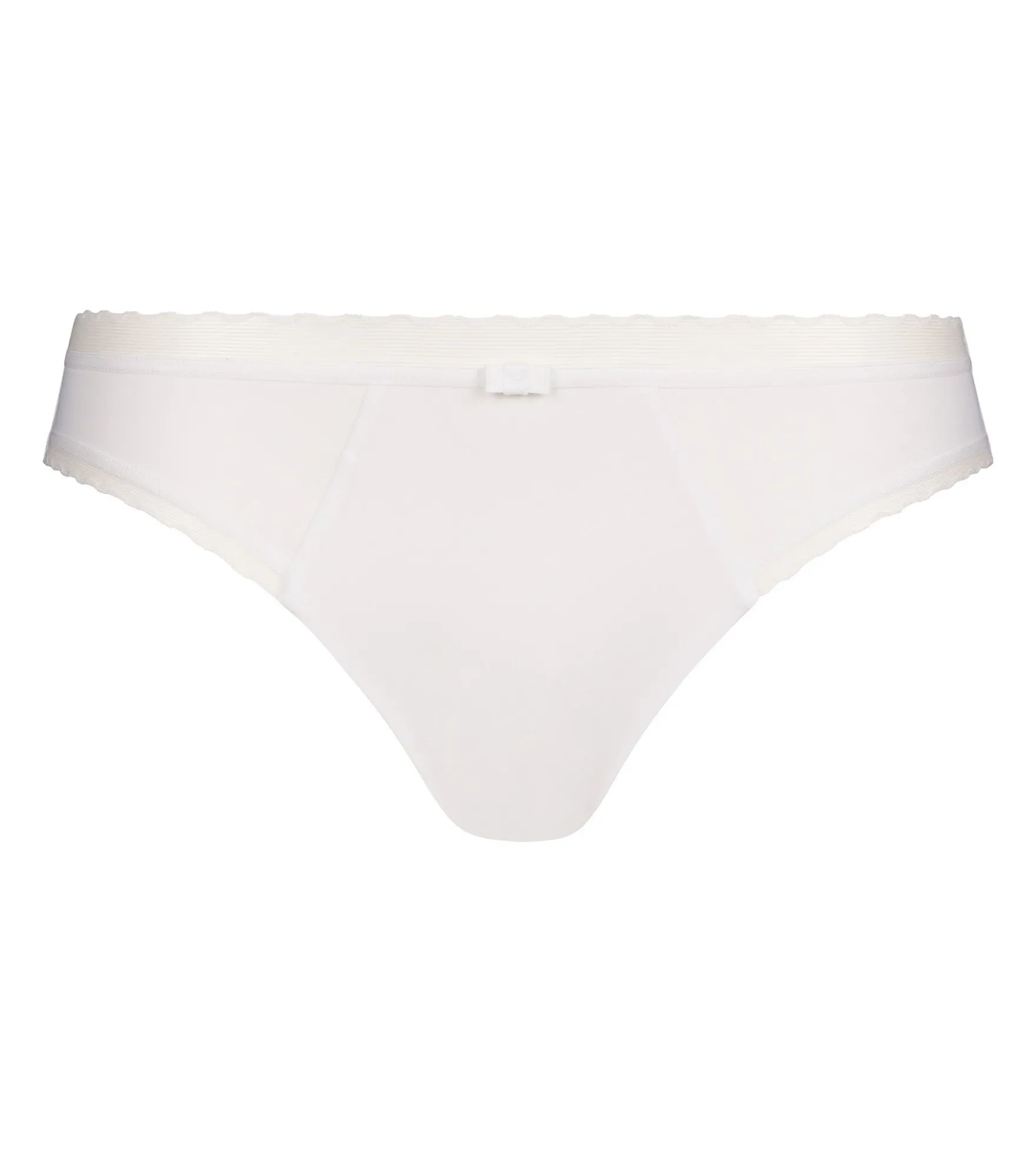 Slip femme en microfibre et tulle Blanc Dim Daily Confort