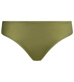 Slip femme en microfibre satinée Vert Kaki Silk Radiance