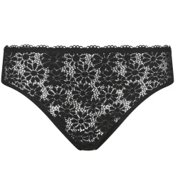 Slip femme en tulle et dentelle fleurie Noir Generous Édition Limitée