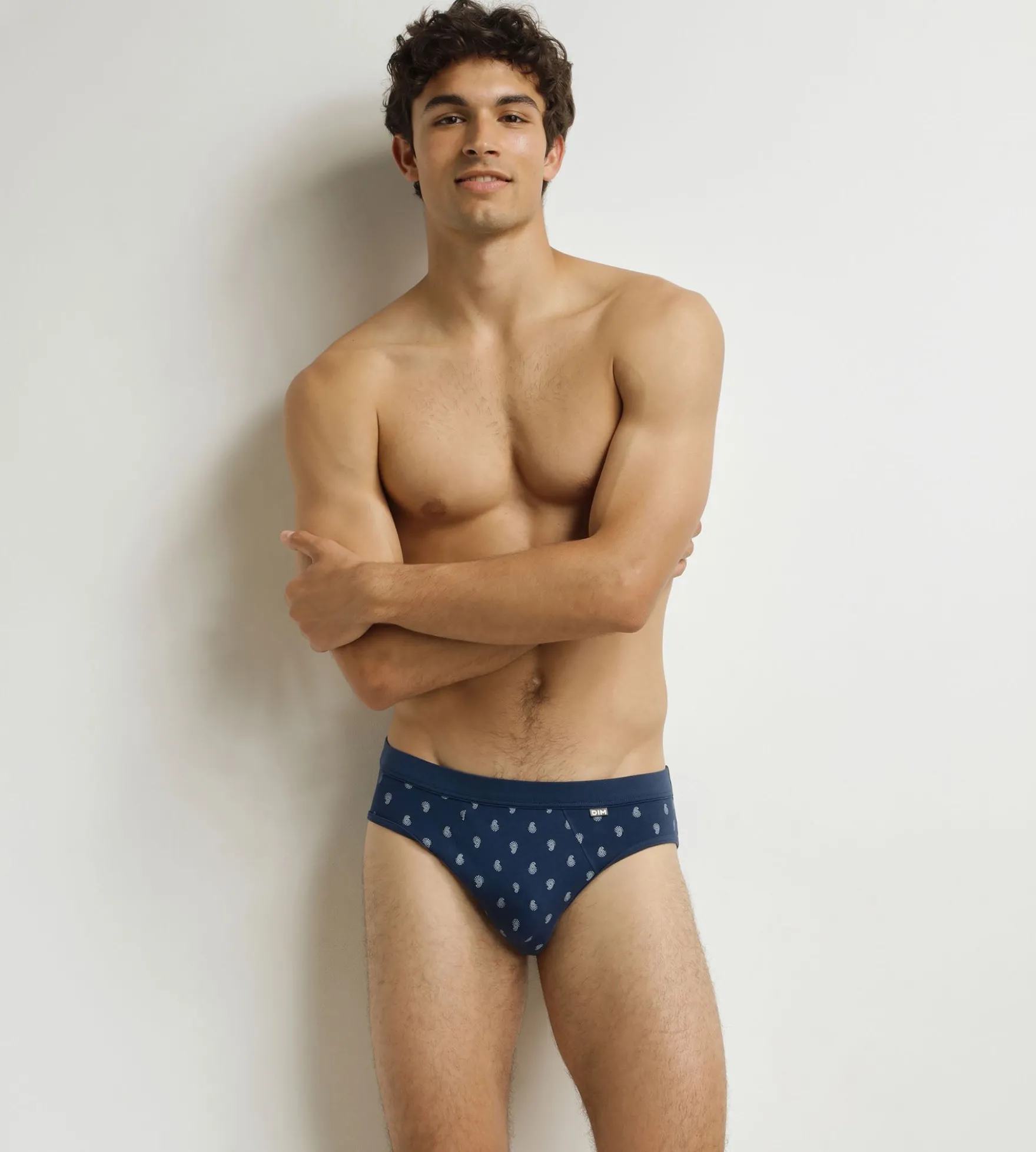 Slip homme Noir à motif gouttes Classic Coton