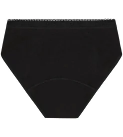 Slip menstruel fille coton bio Noir Flux très abondant Dim My Protect