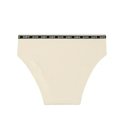 Slip pour fille en tissu côtelé Beige à ceinture noire Dim Icons