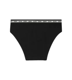 Slip pour fille en tissu côtelé Noir à ceinture beige Dim Icons