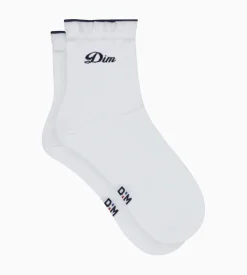Socquettes femme en coton Blanc signature Dim brodé Madame Dim