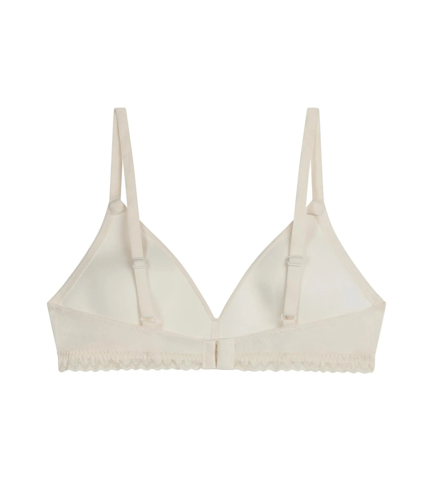Soutien-gorge ado sans armature en microfibre et dentelle Ivoire Daily