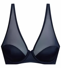 Soutien-gorge à armatures bleu foncé Dim x Ines de la Fressange