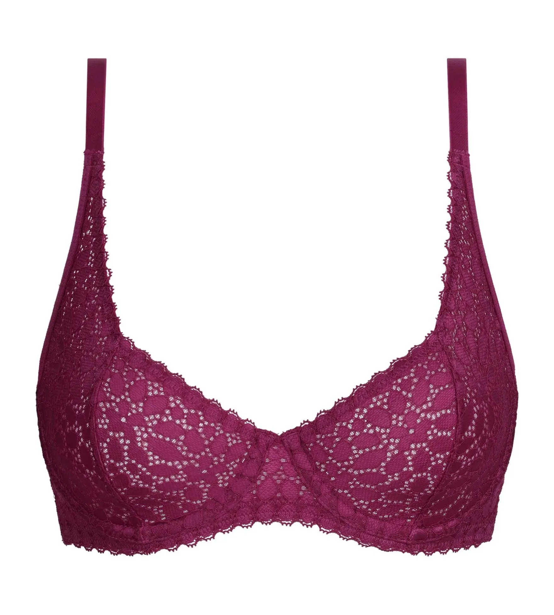 Soutien-gorge à armatures en dentelle florale fruits rouges Daily Dentelle